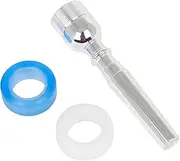 9.8mm Silver-Plated Copper Trumpet Mouthpiece 7C with Plastic Mouthpiece Rim Silver One Size