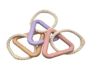 P258 3X Dog Chewing Rope Tpr Triangle Tension Bar Training Interactive Toy