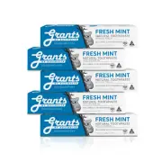 5x Grant's Organic Fresh Mint Tea Tree Oil Toothpaste 3.88 oz, No Fluoride & SLS
