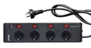 4 Outlet Power Board Individually Switched