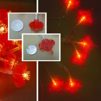 在飛比找momo購物網優惠-【北熊の天空】中國結燈串 10米 紅燈籠 新年裝飾燈 彩燈 