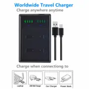 Battery charger for Sony NP-BJ1 Cyber-shot DSC-RX0 DSC-RX0 II DSC-RX0M2 A100