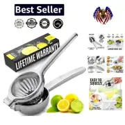 Rust-Resistant Solid Citrus Squeezer - Easy-to-Clean Stainless Steel Press