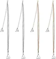 [TOGEVAL] 2 Pairs Tassel Bra Straps Pearl Adjustable Bra Strap Rhinestone Bra Straps Pearl Bra Strap Pearl Bra Straps Women Pearls Bra Straps Non-slip Pearl Bra Straps