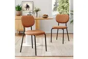 Dreamo Set of 2 Dining Chair Tan Leathaire