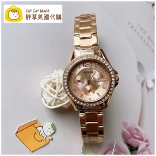 【現貨】FOSSIL Riley 女錶 氣質 水鑽 玫瑰金 手錶