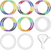Libima 48 Pcs Sand Art Bracelets Kids, Clear Hollow Plastic Bracelet for Sand with 5 Mini Funnels Plastic Small Funnel for Sand Art Crafts and Party Favors
