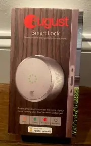August Smart Lock Bluetooth Deadbolt Homekit - Silver - AUG-SL02-M02-S02