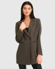 [Belle & Bloom] Kensington Wool Blend Oversized Coat - Brown