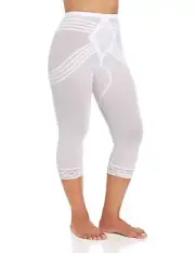 Rago Shapette White Capri Pant Liner with Counter Bands Size 32/XL