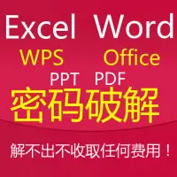 在飛比找蝦皮購物優惠-Excel / wps / office找回文檔密碼破解/ 