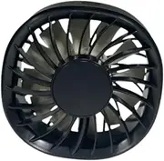 Perfk Car Cooling Air Fan 3 Speed Adjustable Clip on Portable Universal Auto Air Circulator for Home Backseat Dashboard Van RV, Black