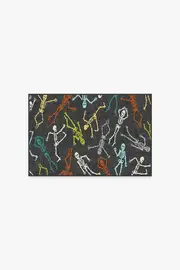 60' x 90' | Machine Washable Runner Rug | Kid & Pet Friendly | Indoor Rug | Bone Dance Technicolour Flatwoven Rug | Ruggable