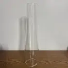 Aladdin Pyrex Lox-on Glass Chimney 12.25” H & 2.70” Fitter