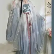 [INSTR] Hanfu Dress Chinese Tang Dynasty Traditional Embroidery Hanfu 3 Pcs Set Cosplay Costume Summer Dress Hanfu Dress