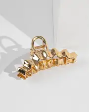 Gold Wave Metal Claw Clip