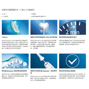 【PHILIPS 飛利浦】HX6042 兒童音波牙刷標準刷頭｜一盒兩入裝｜適用HX6322及HX6311｜美國製造