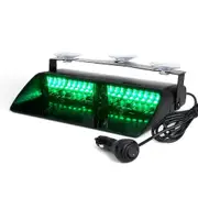 Green 16 LED High Intensity LED Law Enforcement Emergency Hazard Warning Strobe Lights for Interior Roof/Dash/Windshield with Suction Cups black
