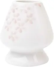 Matcha Whisk Holder Matcha Chasen Whisk Stand Ceramic Holder fit for Traditional Japanese Tea Ceremony Starter (White with Flower)