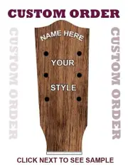 CUSTOM ORDER LOGO HEADPLATE - PICKGUARD INLAY REAL ABALONE MOP GUITAR MANDOLIN