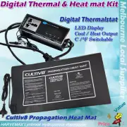 Hydroponics Propagation Kit Seahawk Heat Mat Digital Thermostat Controller Combo