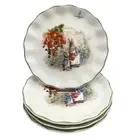 Beatrix Potter Peter Rabbit Strawberry Garden Dinner Plates 10.75" Set of 4 NEW