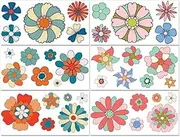 PLIGREAT 6 Sheets Boho Floral Rub on Transfers, Vintage Flower Rub on Decals for Furniture and Crafts Waterproof Transfer Stickers for Wood Dressers Drawer Cabinet DIY Craft Decorative