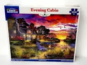 White Mountain Evening Cabin Jigsaw Puzzle 1000 Pc Larger Pieces 24 x 30 New