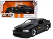 Jada 32304 1989 Ford Mustang GT "Hooker" Matt Black with Red Stripes 1/24