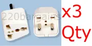3PK US USA to EU Europe Power Plug Adapter American To European Socket Type C