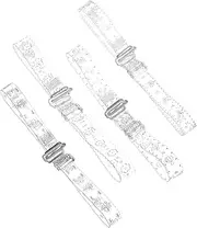 [Healeved] Flower Pattern Bra Transparent Shoulder Straps Bra Extenders Shoulder Strap Length Adjustments