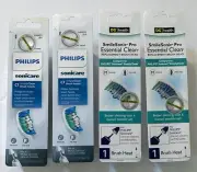 4 Philips Sonicare HX6011 Simply Clean & Smile Sonic Pro Replacement Brush Heads