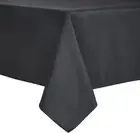 Black Rectangle Tablecloth | Washable Polyester | Wrinkle Resistant | 60” X 102”