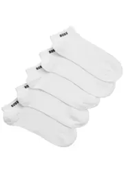 Boss Logo Cotton-blend Socks - set of Five - White - 8.5 9.5 (IT43-44) 8.5 9.5 (IT43-44)