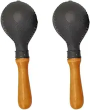 rockible 2 Pieces Wooden Maracas Hand Percussion Musical Instrument Shakers Rattles for Entertainment