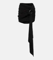 [The Attico] The Attico Fran technical jersey miniskirt AU 14 black