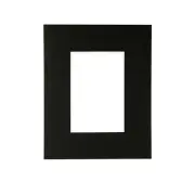 1x Black A4 Frame Picture Mount for A5 (6" x 8") Image Deep Shadow Display