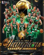 NBA BOSTON CELTICS BASKETBALL CHAMPION TEAM LAMINATED POSTER,2