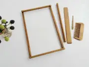 Loom Weaving Kit for Beginners Walnut Frame Loom Tools Tapestry Project Handmade