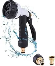 Garden Hose Nozzle, Hose Gun, Pressure Sprayer with 8 Spray Modes, Hose Spray Gun is Suitable for Watering Plants, Gardens, CAR Washing, Cleaning and Pets, ETC.