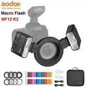 Godox MF12-K2 TTL Macro Flash 2-Light Kit With Battery & Color Filter Diffuser