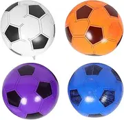 Parliky Inflatable Summer Decorations 4 Pack Soccer Balls Beach Toys for Boys and Girls Pool Leakproof PVC Floating