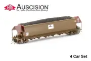 Auscision (NCH-84) NHVF Coal Hopper, Wagon Grime, SRA Red ends, L7 - 4 Car Set