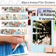 40pcs Instax Film Sticker Polaroid Fuji Film Instax Mini Instant Photo Pattern