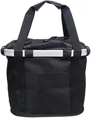 Bicycle Front Basket Bike Small Pet Dog Carry Pouch 2in1 Detachable MTB Cycling Handlebar Tube Hanging Fold Baggage Bag 5KG Load