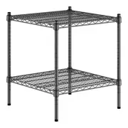 Regency 24" Wide NSF Black Epoxy 2-Shelf Kit with 27" Posts WS-460EB2424K22