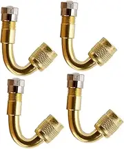 Mipcase 4pcs 45 Copper Valve Extension Adaptors for Car Motorcycle Bike Scooter Heavy Duty Valve Stem Extenders for Improved Accessibility Versatile Application