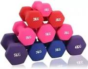 MOJEER Dumbbell Set of 2 1kg 2kg 3kg 4kg 5kg 6kg 8kg10kg 4 colors to choose 418