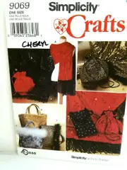 SIMPLICITY #9069 - BEAUTIFUL LADIES EVENING BAG & SHAWLS PATTERN .
