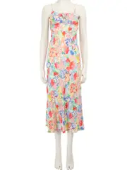 Floral Pattern Midi Slip Dress